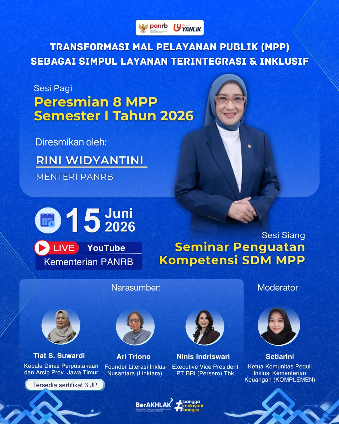 Menteri PANRB Rini Akan Meresmikan Delapan Mal Pelayanan Publik