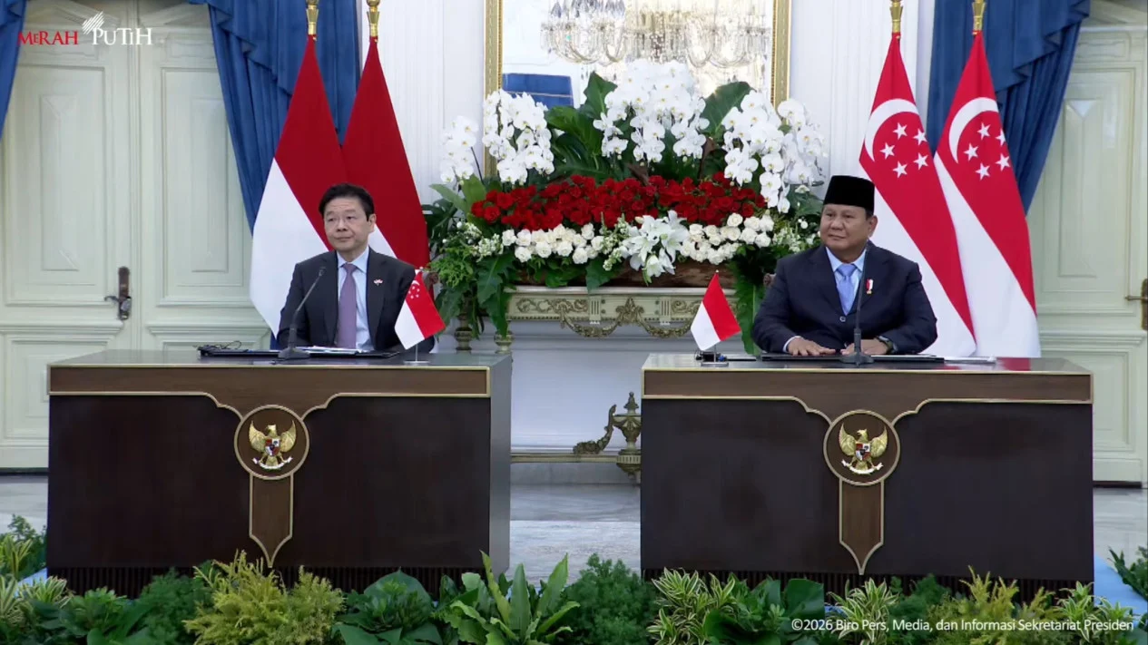 Pernyataan Pers Bersama Presiden RI Prabowo Subianto dan PM Singapura Lawrence Wong pada Leaders’ Retreat di Jakarta