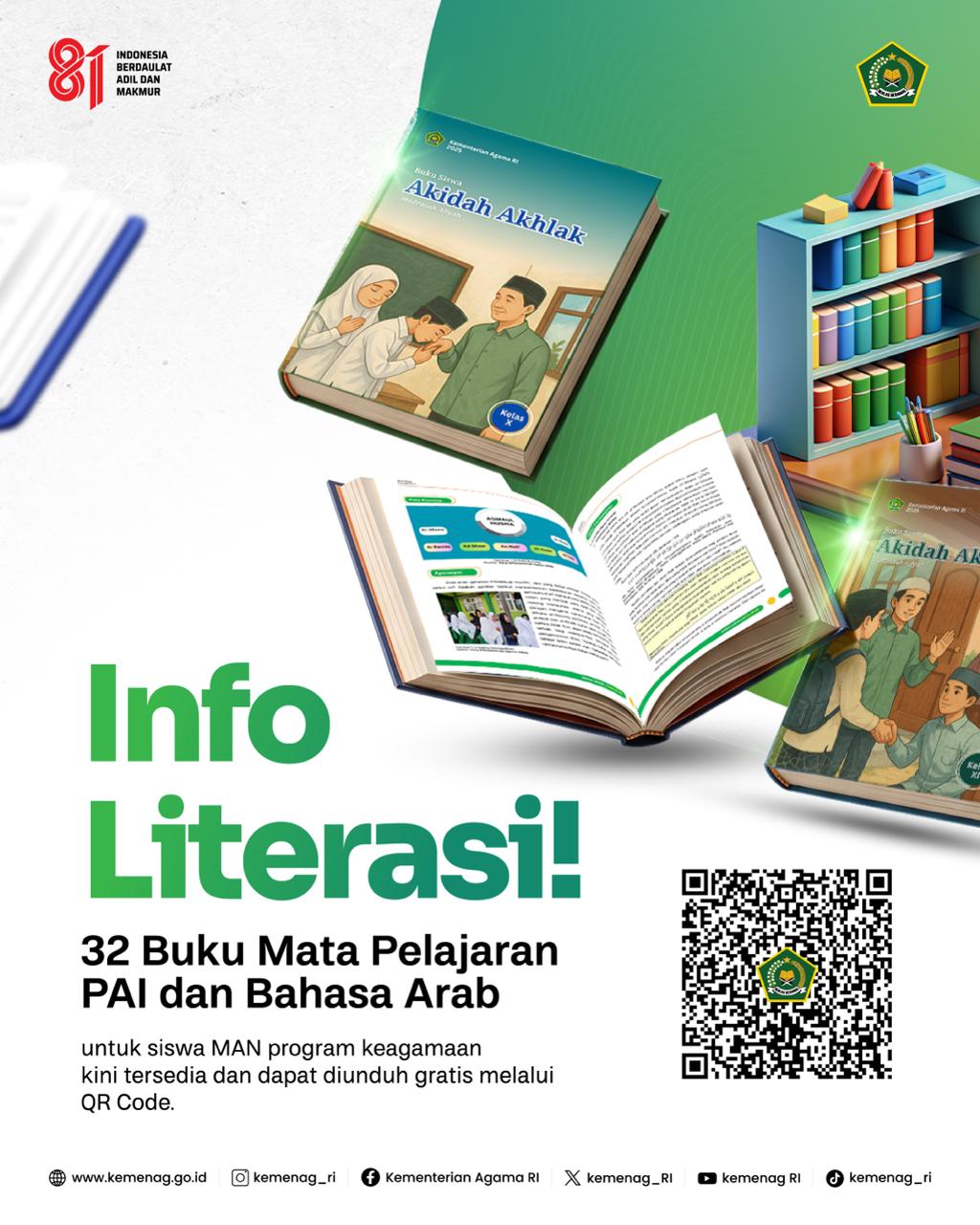 Kemenag Siapkan 90 Buku PAI dan Bahasa Arab MI sampai MA, Bisa Unduh di Sini! 